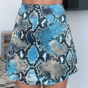 Princess Polly Animal Print Silk Mini Skirt Size 2